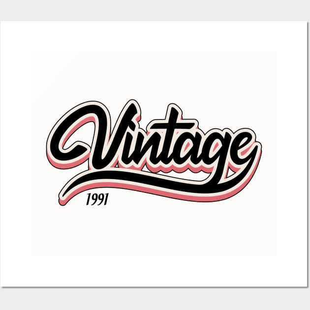 vintage since 1991 Wall Art by lepetitcalamar